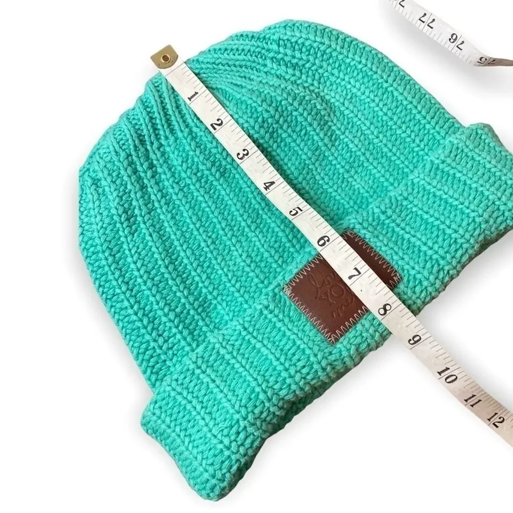 Love Your Melon Teal Knit Cuffed Beanie O/S
